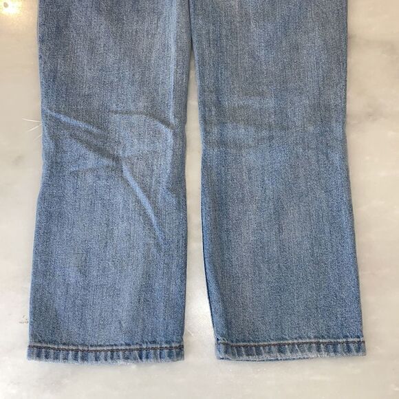 Avenue Rag Soft Blue Denim Straight Leg Loose Fit Destructed Jeans - Picture 12 of 12